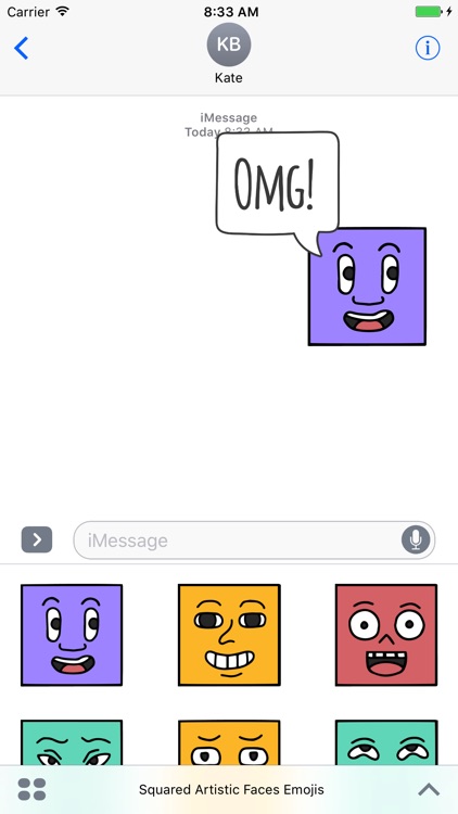 Artistic Squared Faces Emojis