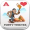 Icon Forty Thieves Solitaire Hearts & Spades Patience