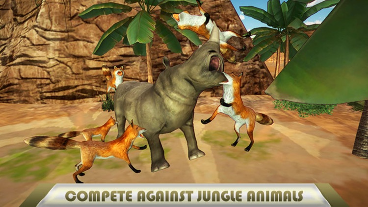 3D Angry Rhinoceros Simulator - Wild Animal Game screenshot-4