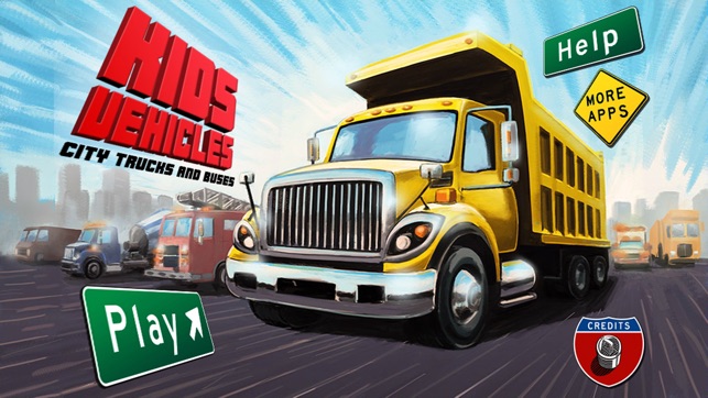 Kids Vehicles: City Trucks & Buses for the iPhone(圖1)-速報App