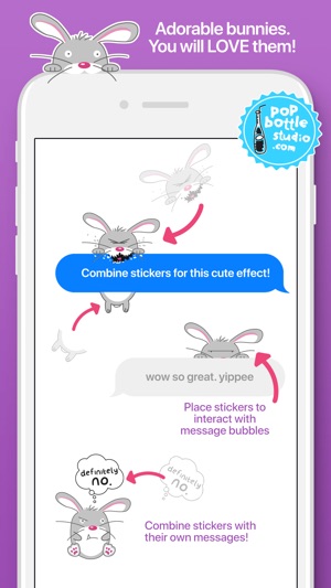 Adorable Bunnies Stickers - by Pop Bottle Studio(圖2)-速報App