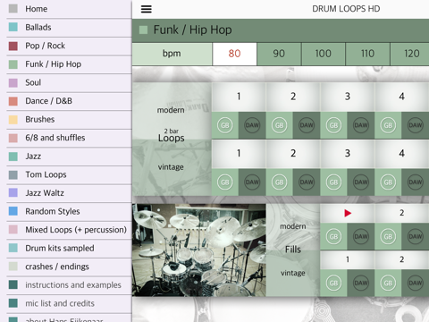 Drum Loops HD screenshot 3