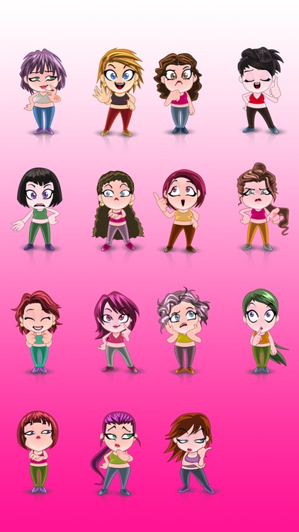 Girls SP emoji stickers screenshot-3