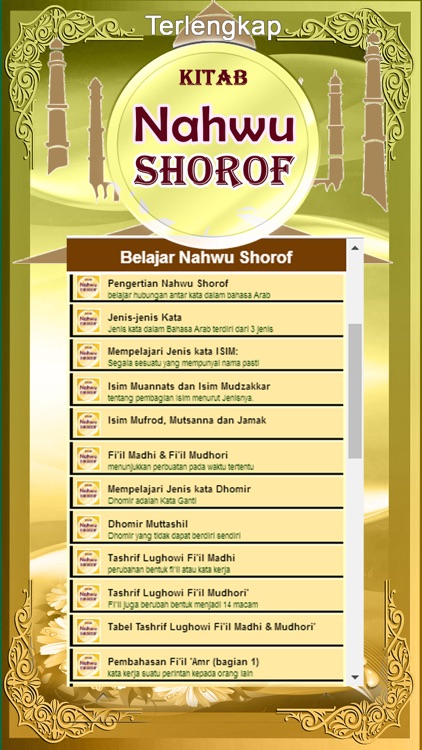 Kitab Belajar Nahwu Shorof