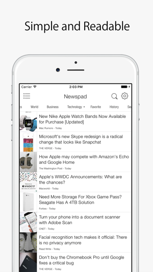 Newspad - Readable News Reader