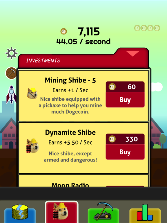Doge Miner Doge Coin Clicker By Albert Kornas Ios United States Searchman App Data Information - buying the most expensive pickaxe roblox mining simulator youtube