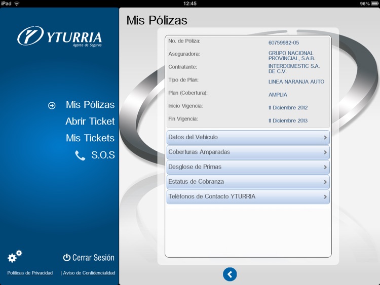 YTURRIA Seguros para iPad screenshot-3