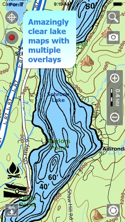 Aqua Map Vermont VT Lakes HD - GPS Nautical Charts
