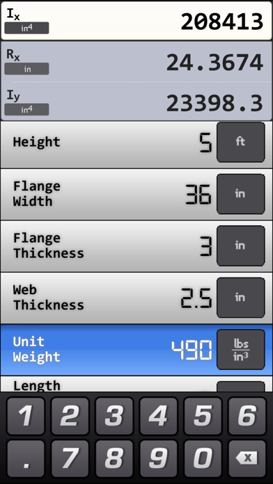 META Calculator: Geometry, Mechanics, Volume, Weight & Surfaces Screenshot 2