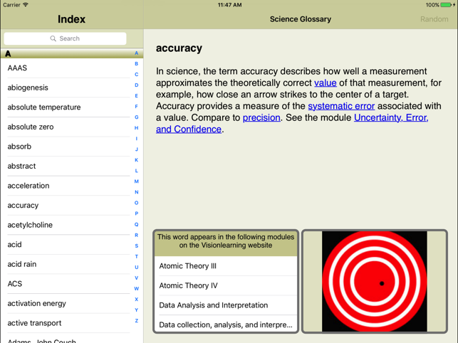 ‎Science Glossary Screenshot