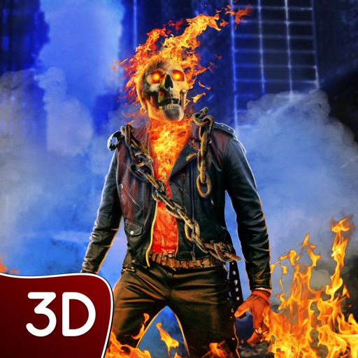 Fire Skull Superhero: City Sim Icon