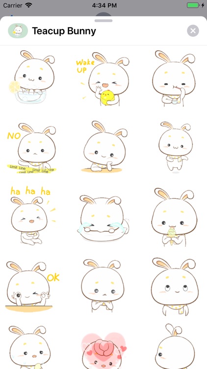 Teacup Bunny Animated Stickers