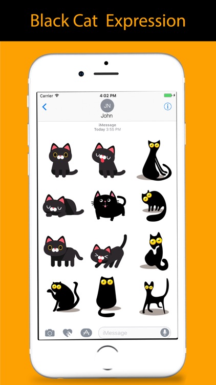 Black Cat Sticker for iMessage