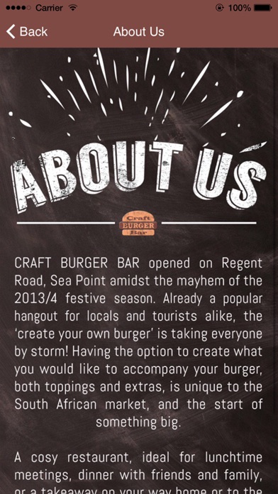 Craft Burger Bar screenshot 2
