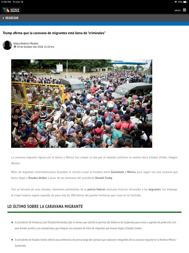 Screenshot 1 Azteca America iphone