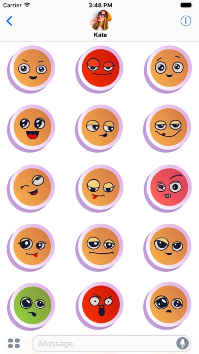 Cute Emoticons Sticker Fun! screenshot 2