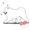 Samoyed Dog Smileymoji Sticker