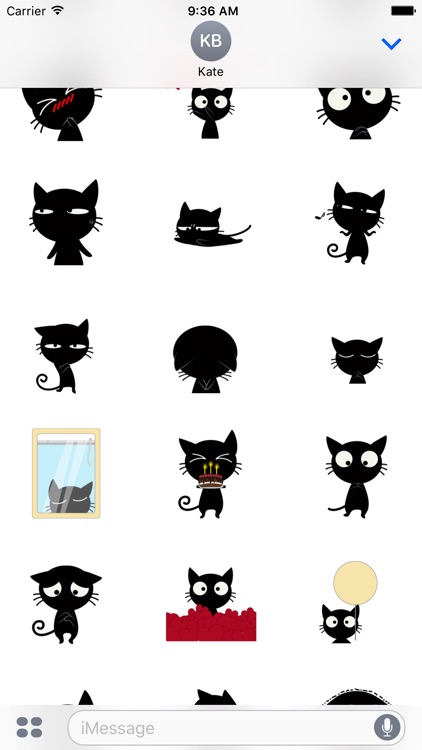 Black cat sticker pack