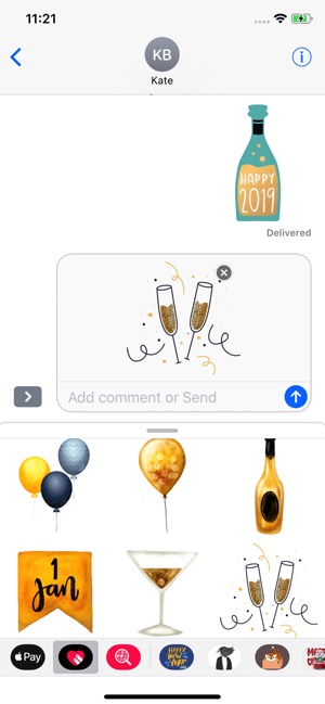 Party Champagne 2019 Stickers(圖1)-速報App