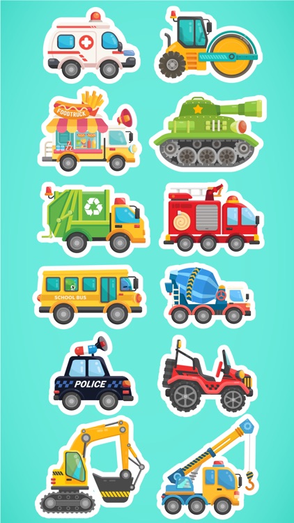 Cars & Trucks, Bus Puzzle Game