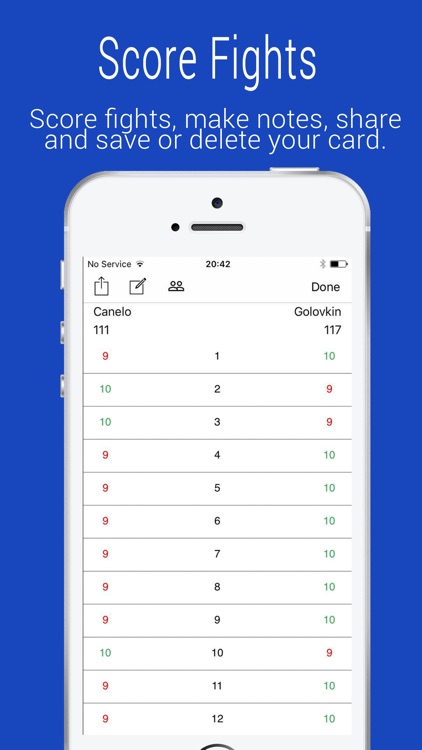 Fight Score (Boxing Scorecard)