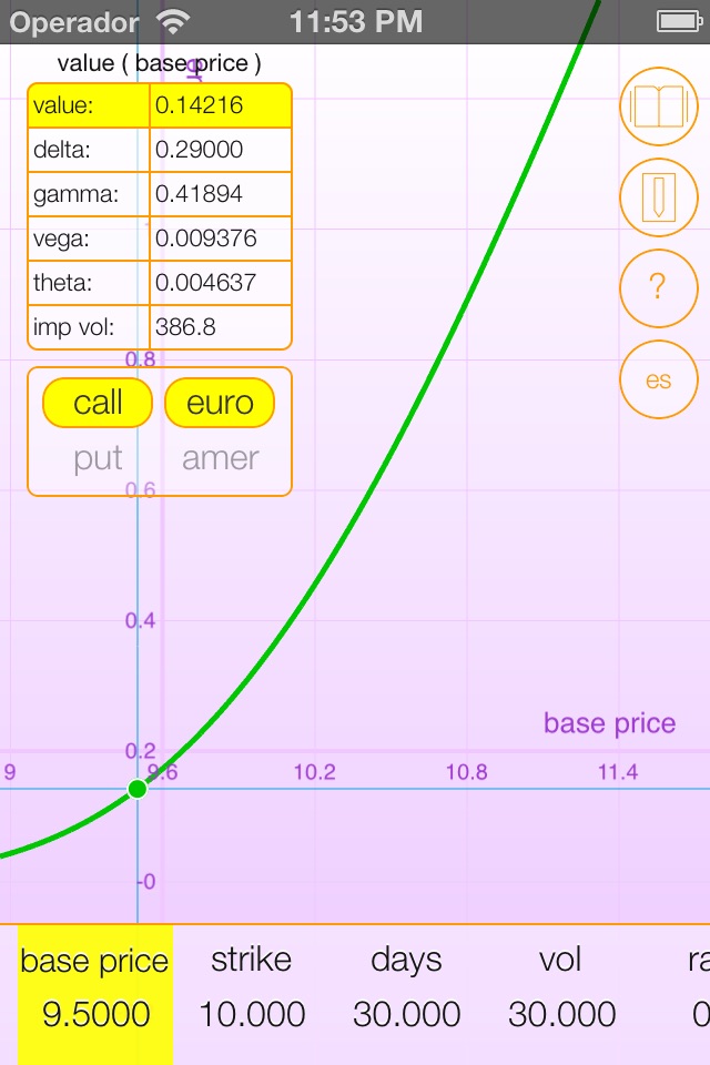 Option Show - risk calculator screenshot 3