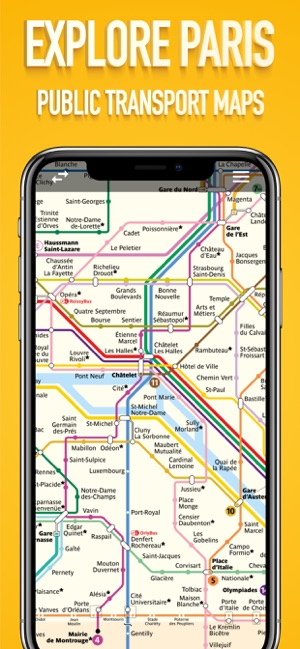 Paris Metro Map.