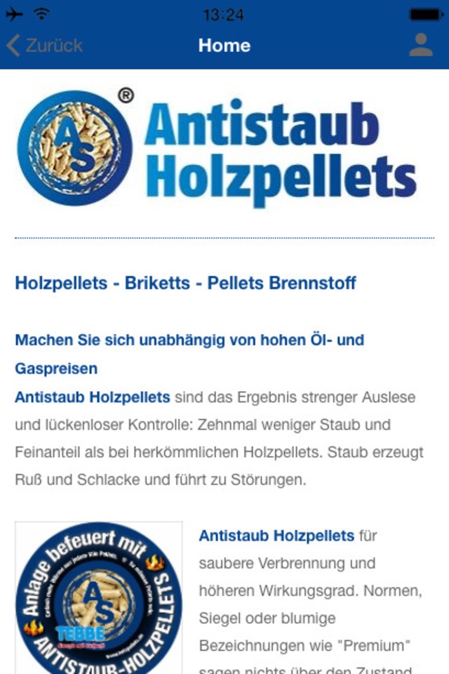 AS. Antistaub Holzpellets screenshot 2
