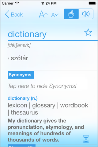 Dictionary Hungarian English screenshot 3