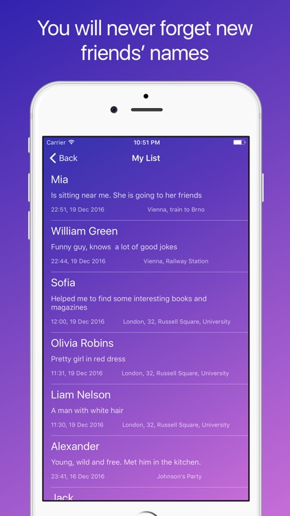 Remame – Save and remember people names