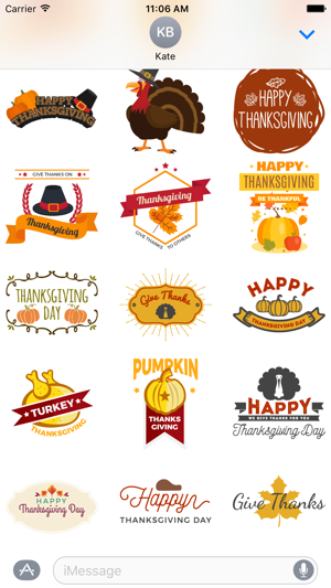 Thanksgiving Stickers Pack!(圖6)-速報App