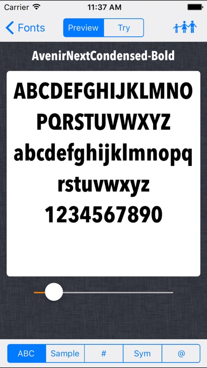 Font preview tool.