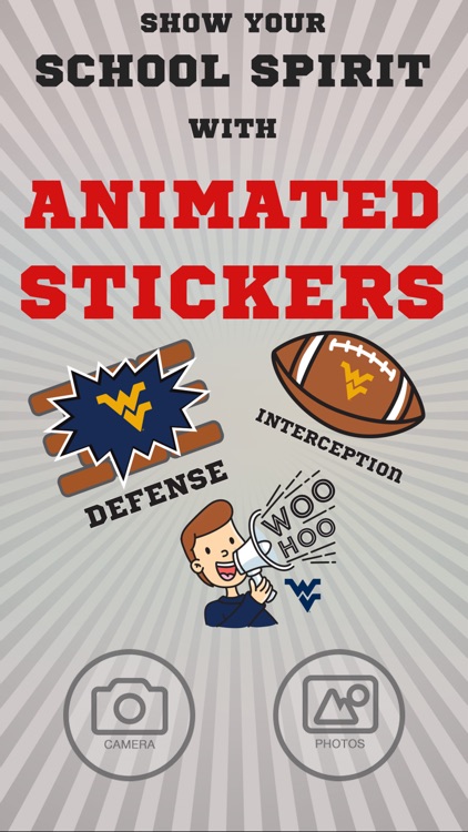 W Virginia Mountaineers Animated Selfie Stickers