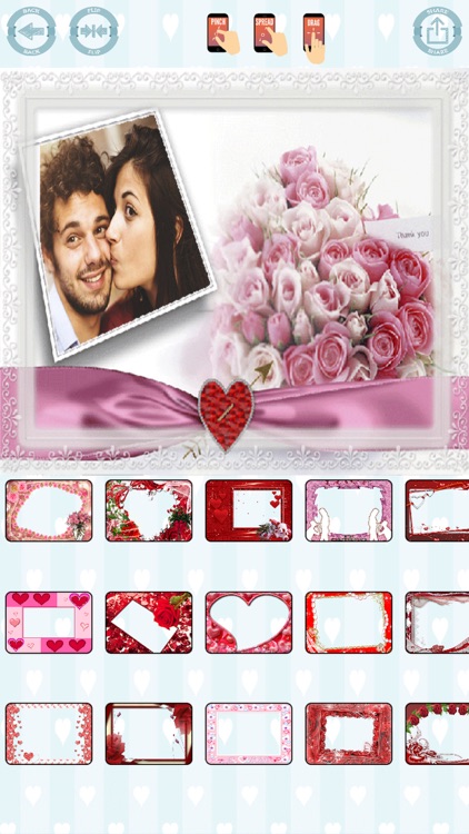 Love photo frames create cards
