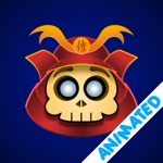 Cute Samurai Skull animated