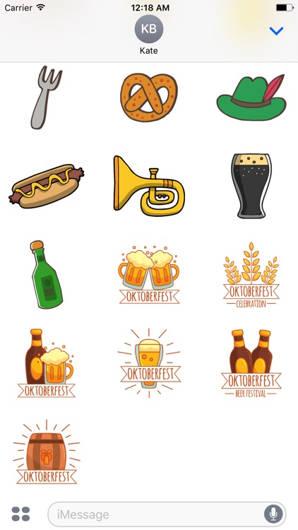 Oktoberfest Beer Festival Stickers for iMessage