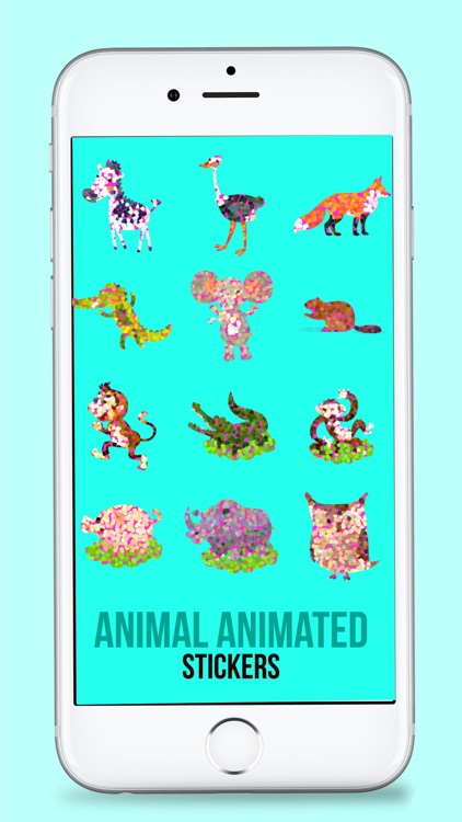 Animated Doted Animals Love Stickers screenshot-3