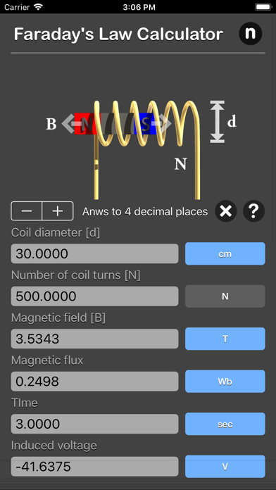 Faraday's Law Calculator screenshot 4