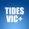 Shows tide times, first/last light times, sunrise/sunset times, moon phases, and heights for over 290 locations