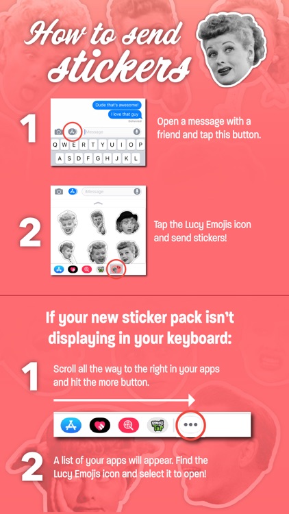 I LOVE LUCY emoji expressions screenshot-4