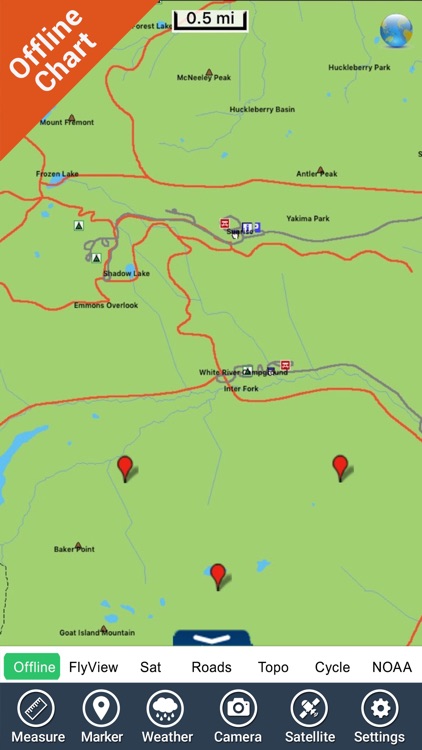 Mount Ranier National Park - GPS Map Navigator