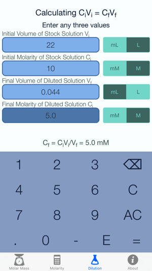 Molar Mass and Molarity Calculator