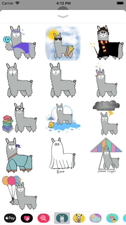 Stiker Llama Lucu