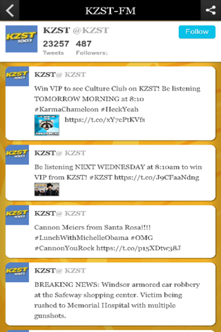 KZST-FM screenshot 2