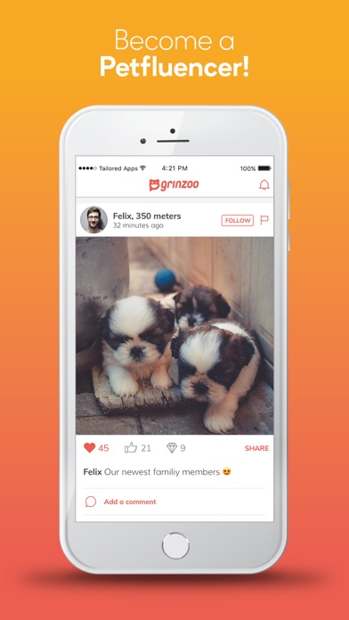grinzoo - my social pet app screenshot 2