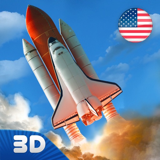 USA Space Force Rocket Flight Icon