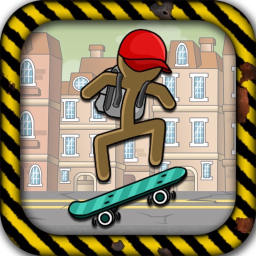 Stick-Man 2d Skate Boarding iOS App