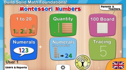 Montessori Numbers - Math Activities for Kids Screenshot 1