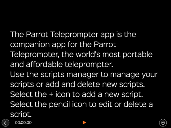 Parrot Teleprompter screenshot