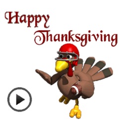 Animated Turkey Day Sticker